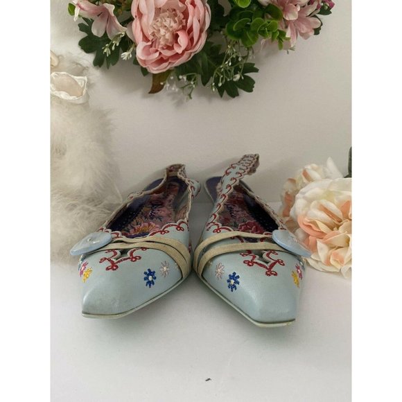 COPY - Irregular Choice Embroidered Kitten Heel Shoes EUC - Picture 2 of 12